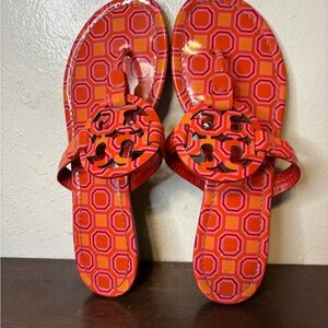 Tory Burch Red and Orange Sandals